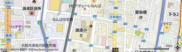 大阪市立日本橋中学校（日本橋小中一貫校）周辺の地図