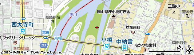 岡山県岡山市中区東中島町周辺の地図