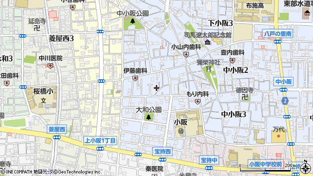 〒577-0804 大阪府東大阪市中小阪の地図