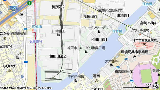 〒652-0884 兵庫県神戸市兵庫区和田山通の地図