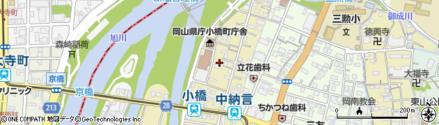 岡山県岡山市中区小橋町周辺の地図