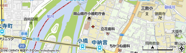 岡山県岡山市中区小橋町周辺の地図