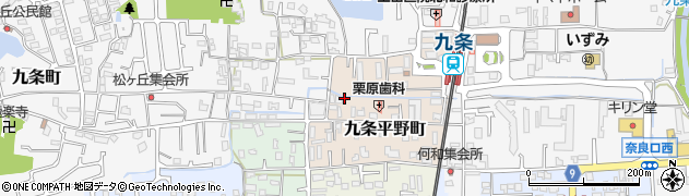 奈良県大和郡山市九条平野町周辺の地図