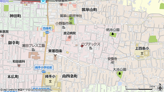 〒579-8053 大阪府東大阪市四条町の地図
