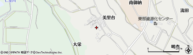 愛知県田原市相川町美里台周辺の地図