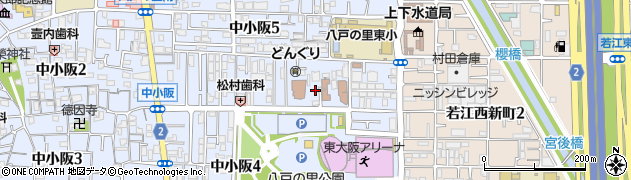 東大阪市立　八戸の里老人センター周辺の地図