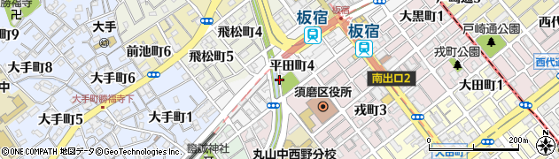 神戸市立　板宿駅前自転車駐車場周辺の地図