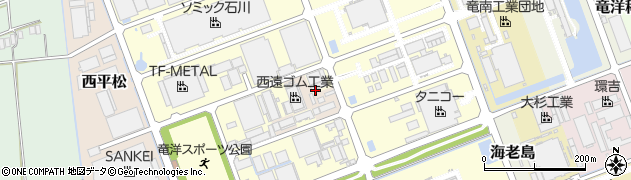 静岡県磐田市南平松周辺の地図