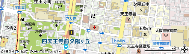 天王寺郵便局周辺の地図