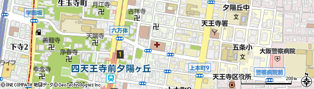 天王寺郵便局集荷周辺の地図
