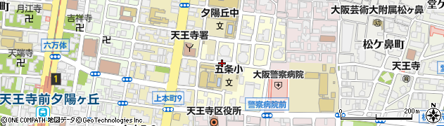 大阪府大阪市天王寺区小宮町周辺の地図