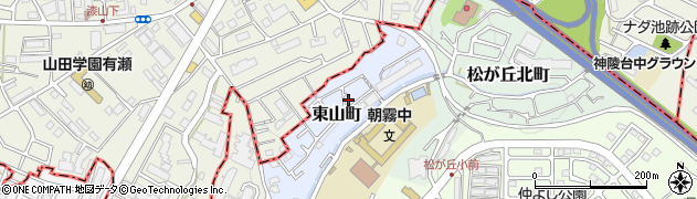 兵庫県明石市東山町周辺の地図