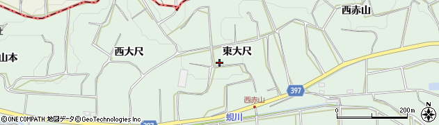 愛知県田原市六連町東大尺周辺の地図