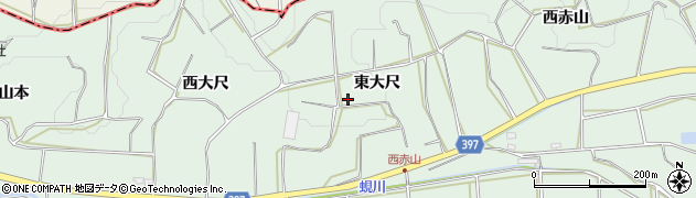 愛知県田原市六連町（東大尺）周辺の地図