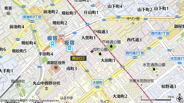 〒654-0023 兵庫県神戸市須磨区戎町の地図