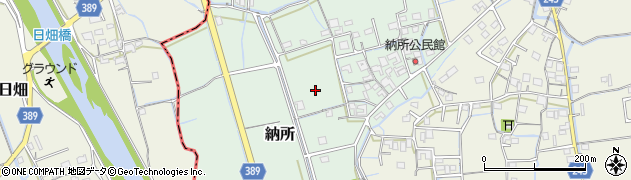岡山県岡山市北区納所周辺の地図