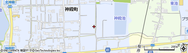 奈良県奈良市神殿町周辺の地図