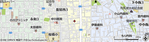 大阪府東大阪市小阪本町2丁目4周辺の地図
