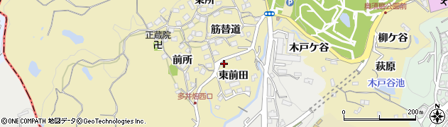 兵庫県神戸市須磨区多井畑東前田2周辺の地図