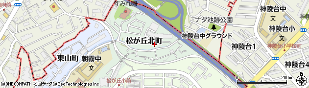 兵庫県明石市松が丘北町周辺の地図