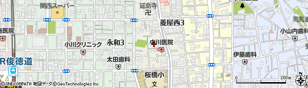 大阪府東大阪市菱屋西周辺の地図