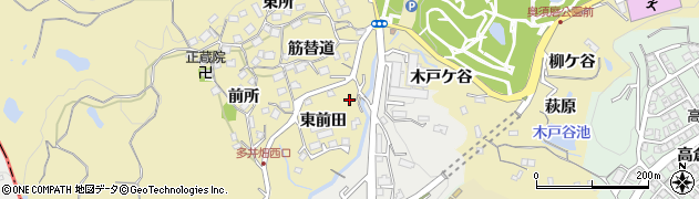 兵庫県神戸市須磨区多井畑東前田18周辺の地図