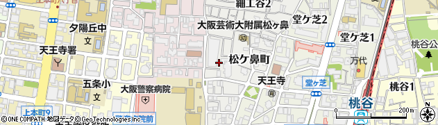 大阪府大阪市天王寺区松ケ鼻町周辺の地図