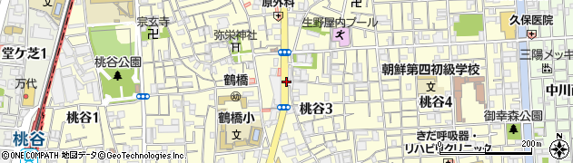 大阪府大阪市生野区桃谷周辺の地図