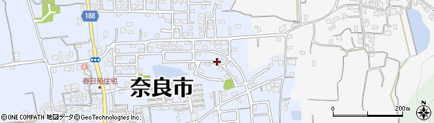 奈良県奈良市春日苑周辺の地図