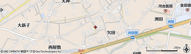 愛知県田原市加治町周辺の地図
