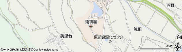 愛知県田原市谷熊町南御納周辺の地図