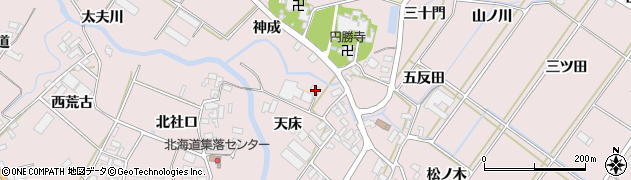 愛知県田原市野田町天床60周辺の地図