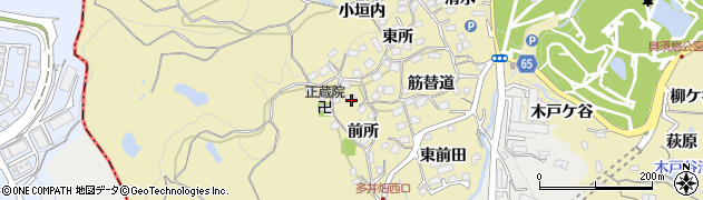 兵庫県神戸市須磨区多井畑周辺の地図