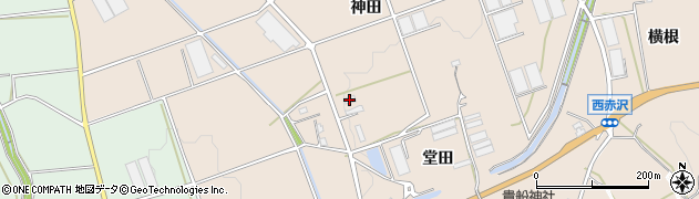 愛知県豊橋市西赤沢町（神田）周辺の地図
