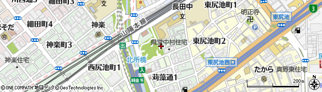 兵庫県神戸市長田区真野町周辺の地図