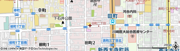 岡山県岡山市北区田町周辺の地図