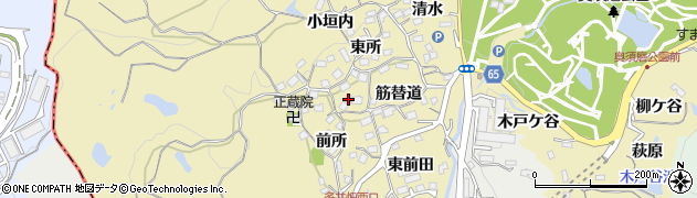 兵庫県神戸市須磨区多井畑東所45周辺の地図