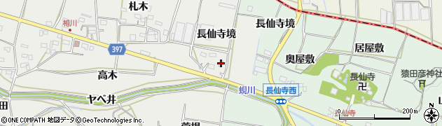 愛知県田原市相川町長仙寺境22周辺の地図