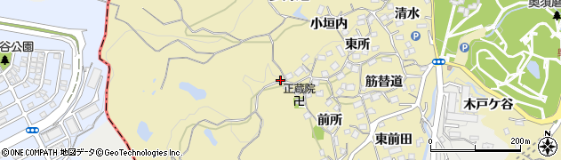 兵庫県神戸市須磨区多井畑西畑周辺の地図