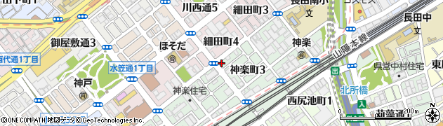 神戸神楽郵便局周辺の地図