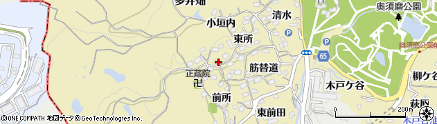兵庫県神戸市須磨区多井畑東所38周辺の地図