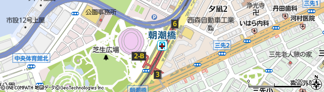 朝潮橋駅周辺の地図