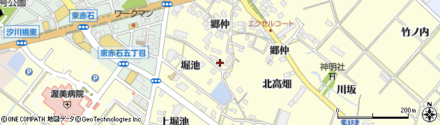 愛知県田原市神戸町郷仲77周辺の地図