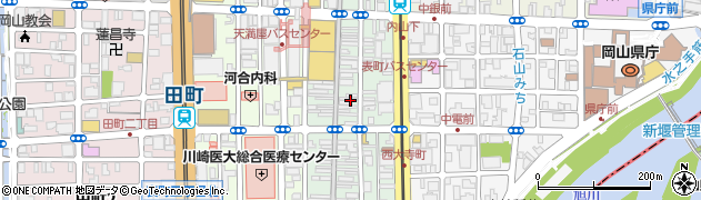 岡山県岡山市北区表町周辺の地図