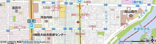 宇野表町駐車場周辺の地図