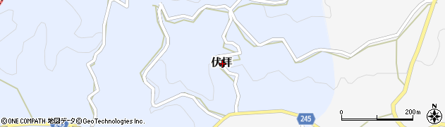 奈良県山辺郡山添村伏拝周辺の地図