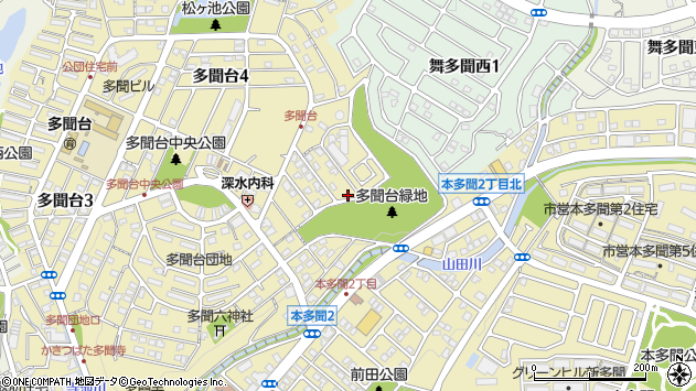 〒655-0007 兵庫県神戸市垂水区多聞台の地図