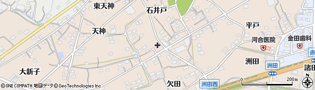 愛知県田原市加治町石井戸17周辺の地図