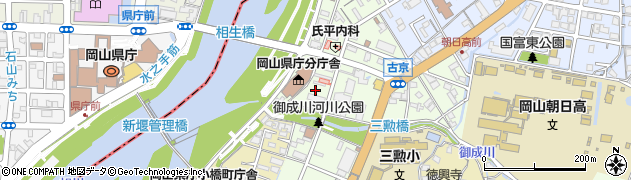 岡山県岡山市中区古京町1丁目周辺の地図