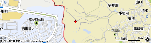 兵庫県神戸市須磨区多井畑（上西山）周辺の地図